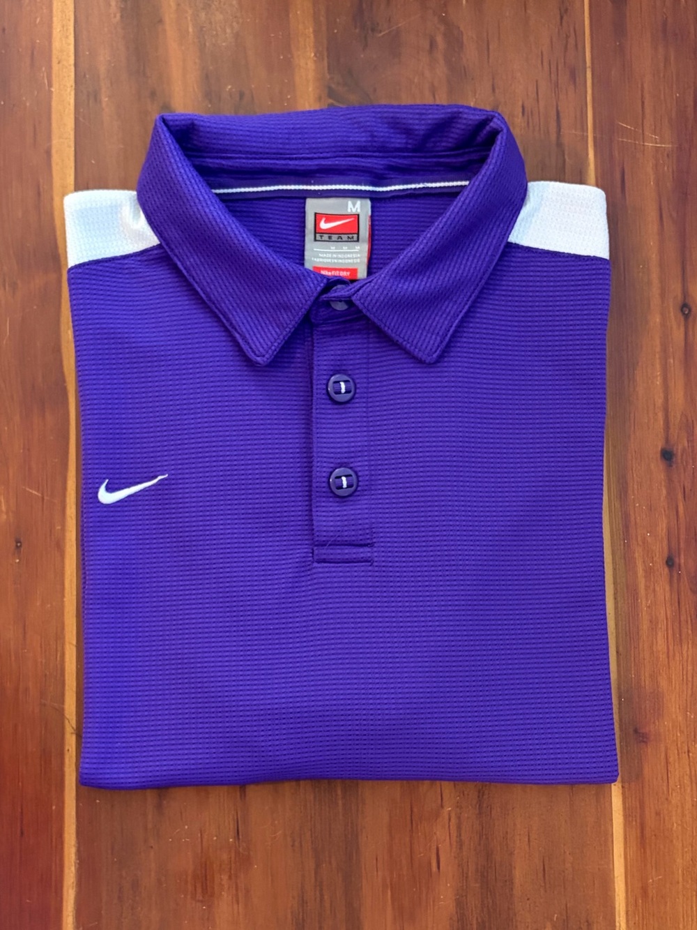 Men’s Nike Dri-FIT Color Block Golf Polo/Collared Shirt, Purple/White